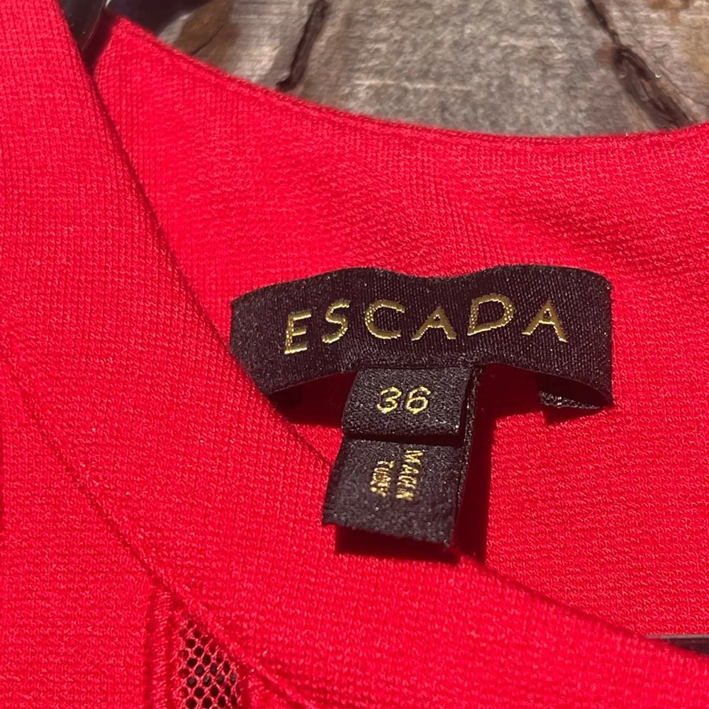 Escada Red Midi Dress - Picture 3 of 16